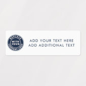 Zakelijke Logo en tekstmedewerkers toevoegen Labels (Design 1)