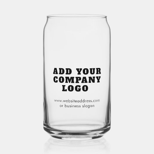 Zakelijke Logo en website Bedrijf Promotioneel Blikvorm Glas (Voorkant)