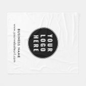 Zakelijke Logo en website Bedrijf Promotioneel Fleece Deken (Voorkant (Horizontaal))