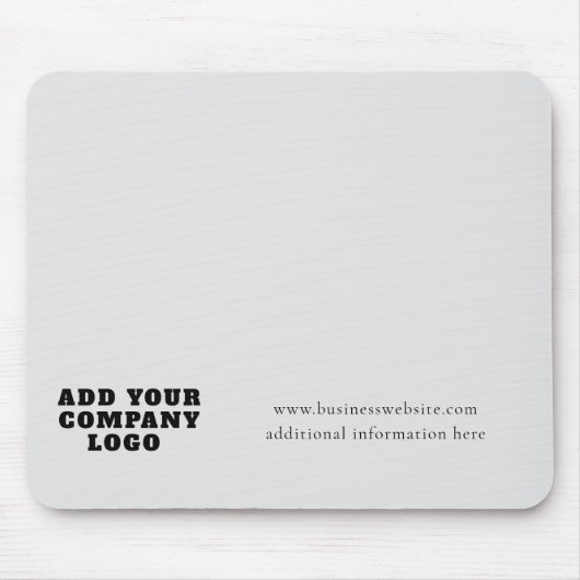 Zakelijke Logo en website Bedrijf Swag Custom Muismat (Voorkant)