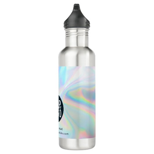 Zakelijke Logo en website Holografische medewerker Waterfles (Rechts)