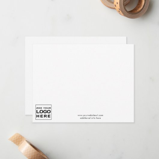 Zakelijke Logo en website minimalistisch eenvoudig Notitiekaartje (Voorkant / Achterkant in situ)