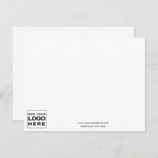Zakelijke Logo en website minimalistisch eenvoudig Notitiekaartje (Voorkant / Achterkant)