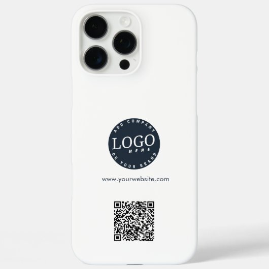 Zakelijke Logo en website QR Code Custom Case-Mate iPhone Case (Achterkant)