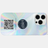 Zakelijke Logo en website QR Code Holographic Case-Mate iPhone Case (Achterkant (horizontaal))