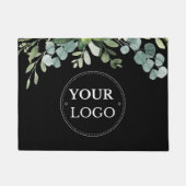 Zakelijke Logo Eucalyptus Modern Zwart Promotie Deurmat (Voorkant)