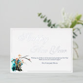 Zakelijke Logo Flower Decor Vakantie Kaart (Staand Voorkant)