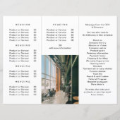 Zakelijke Logo Foto Chic Modern Tri Fold Brochure (Achterkant)