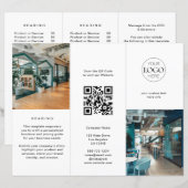 Zakelijke Logo Foto Chic Modern Tri Fold Brochure (Voorkant / Achterkant)