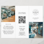 Zakelijke Logo Foto Chic Modern Tri Fold Brochure (Voorkant)