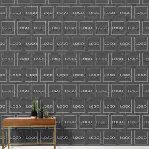 Zakelijke Logo foto, donkergrijs horizontaal patro Behang