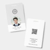 Zakelijke Logo Foto ID Bedrijf Badge (Voor- en achterkant)