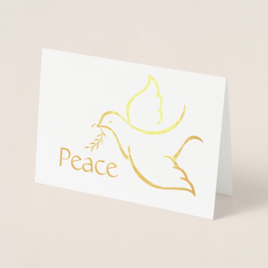 Zakelijke Logo & Foto Kerst Dove Vakantie Vrede Folie Kaarten (Voorkant)