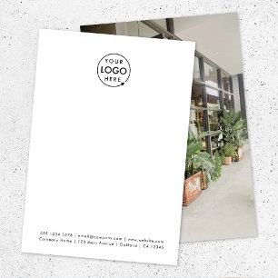 Zakelijke Logo   Foto modern minimalistisch wit Notitiekaartje