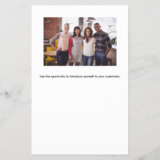 Zakelijke logo foto qr code flyer (Achterkant)