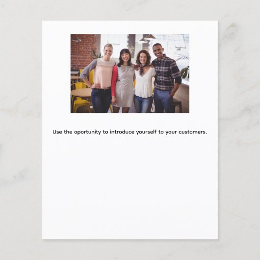 Zakelijke logo foto qr code flyer (Achterkant)