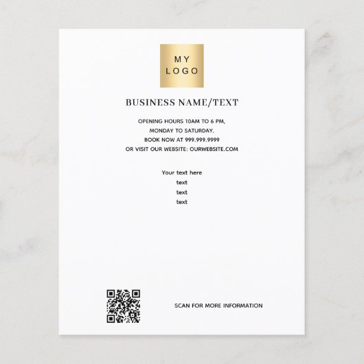 Zakelijke logo foto qr code flyer (Voorkant)