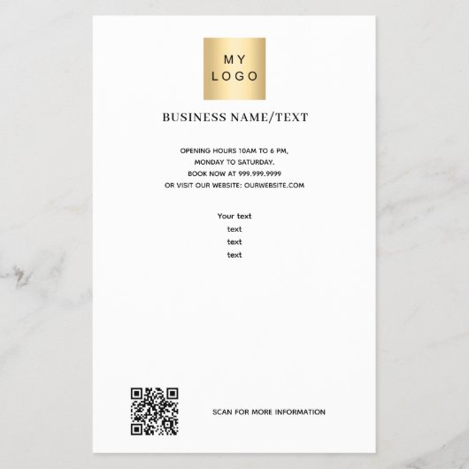 Zakelijke logo foto qr code flyer (Voorkant)