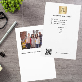 Zakelijke logo foto qr code flyer