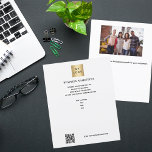 Zakelijke logo foto qr code flyer<br><div class="desc">Witte achtergrond. Personaliseer en voeg uw bedrijf logo,  naam,  adres,  jouw tekst,  uw eigen QR-code. Terug: voeg een foto en meer tekst toe.</div>