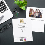 Zakelijke logo foto qr code instagram flyer<br><div class="desc">Witte achtergrond. Personaliseer en voeg uw zakelijke logo,  naam,  adres,  jouw tekst,  uw eigen QR-code toe aan uw Instagram-account. Terug: voeg een foto en meer tekst toe.</div>