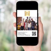 Zakelijke logo foto QR-code Poster