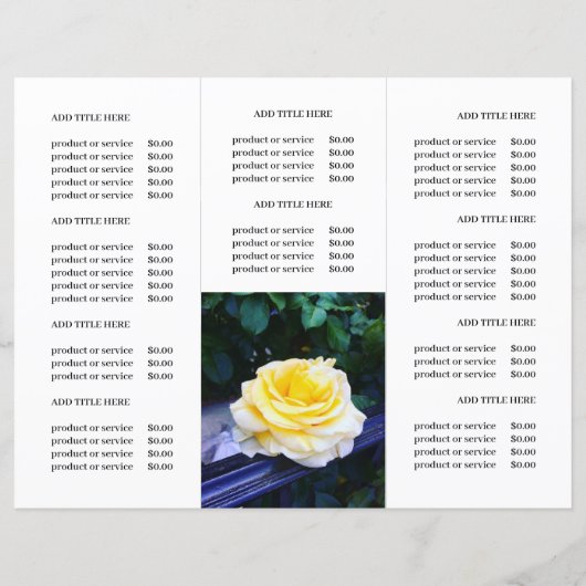 Zakelijke Logo & foto Trifold Brochure (Achterkant)