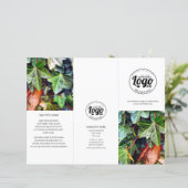 Zakelijke Logo & foto Trifold Brochure (Staand voorkant)