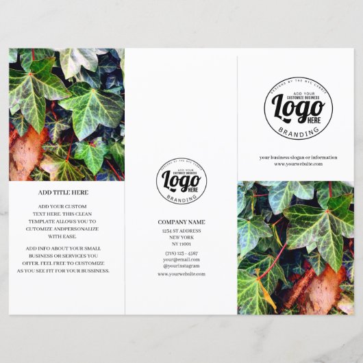Zakelijke Logo & foto Trifold Brochure (Voorkant)