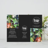 Zakelijke Logo & foto Zwarte Drievoudige Brochure (Staand voorkant)