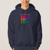 Zakelijke Logo Front Design Navy Blue Mannen Basic Hoodie (Voorkant)