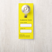 Zakelijke Logo Gast Parkeerpas Hang op Spiegel Deurhanger (Op knop)