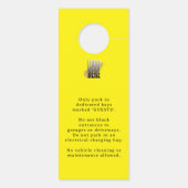 Zakelijke Logo Gast Parkeerpas Hang op Spiegel Deurhanger (Achterkant)