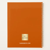Zakelijke logo gebrande sinaasappel elegant 2026 planner (Achterkant)