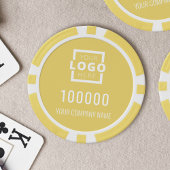 Zakelijke Logo Geel Poker Chips