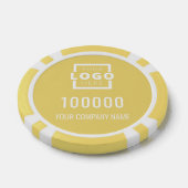 Zakelijke Logo Geel Poker Chips (Enkel)