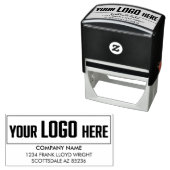Zakelijke Logo Gepersonaliseerd bedrijfsretouradre Zelfinktende Stempel (In situ)