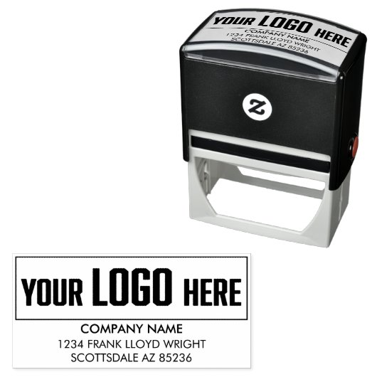 Zakelijke Logo Gepersonaliseerd bedrijfsretouradre Zelfinktende Stempel (In situ)