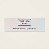 Zakelijke Logo Gepersonaliseerde tekst Label Hang Mini Visitekaartjes (Voorkant)