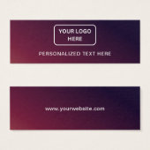 Zakelijke Logo Gepersonaliseerde tekst Label Hang  Mini Visitekaartjes (Voorkant /achterkant)