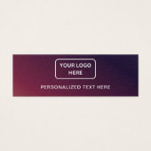Zakelijke Logo Gepersonaliseerde tekst Label Hang  Mini Visitekaartjes (Voorkant)