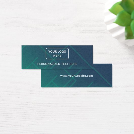 Zakelijke Logo Gepersonaliseerde tekst Label Hang  Mini Visitekaartjes (Bureau)