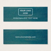 Zakelijke Logo Gepersonaliseerde tekst Label Hang Mini Visitekaartjes (Voorkant /achterkant)