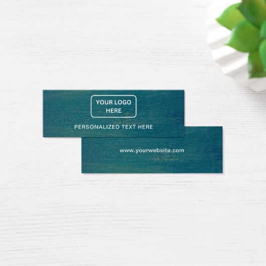 Zakelijke Logo Gepersonaliseerde tekst Label Hang Mini Visitekaartjes (Bureau)