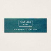 Zakelijke Logo Gepersonaliseerde tekst Label Hang Mini Visitekaartjes (Voorkant)