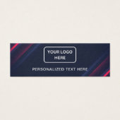 Zakelijke Logo Gepersonaliseerde tekst Label Hang  Mini Visitekaartjes (Voorkant)