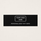 Zakelijke Logo Gepersonaliseerde tekst Label Hang  Mini Visitekaartjes (Voorkant)