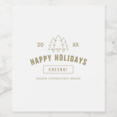 Zakelijke Logo Gold Tree Wijn Etiket (Enkel label)