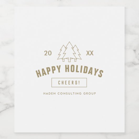 Zakelijke Logo  Gold Tree Wijn Etiket (Enkel label)