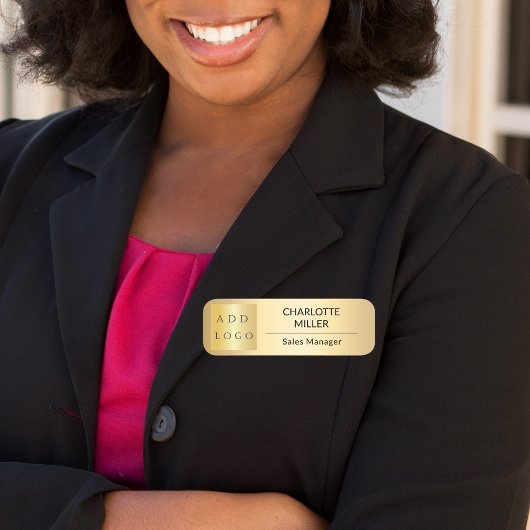 Zakelijke logo gold werknemer magnetisch naamplaatje